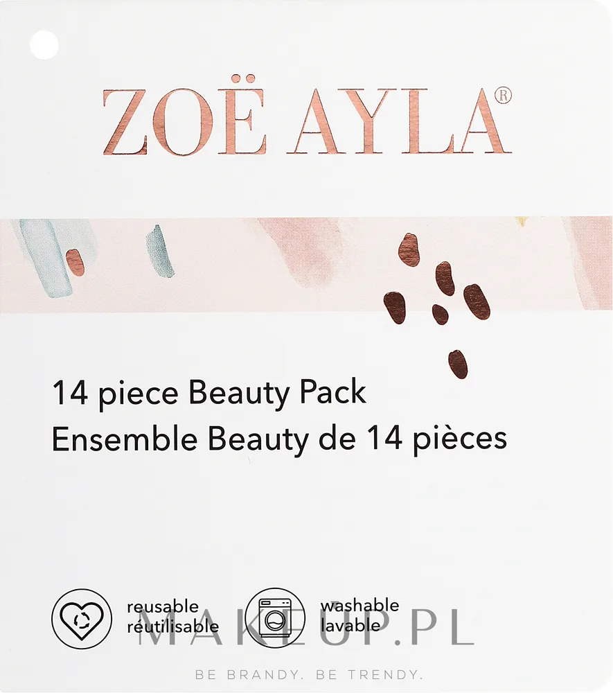 Набор аксессуаров Zoe Ayla Beauty Pack 8 многоразовых дисков 2 перчатки 2 салфетки повязка и мешок для стирки