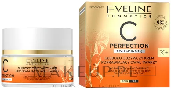 Eveline Cosmetics Eveline Cosmetics C Perfection Nourishing Cream That Improves Skin Firmness - Крем для лица Eveline C Perfection с витамином C питательный для зрелой кожи 70+ 50 мл