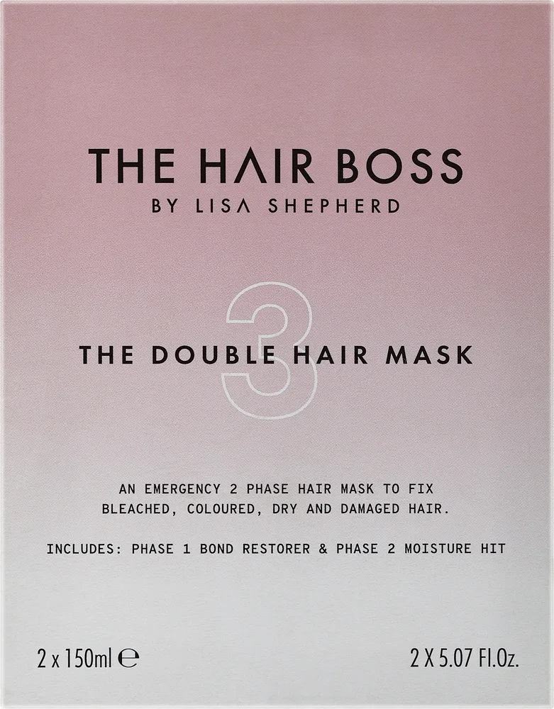 Маска для волос The Hair Boss двухфазная, для повреждённых и окрашенных волос, кератин, гиалуроновая кислота, масло ши, 2 x 150 мл