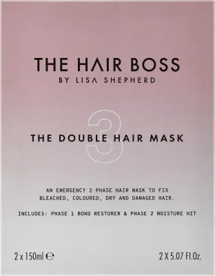 Маска для волос The Hair Boss двухфазная, для повреждённых и окрашенных волос, кератин, гиалуроновая кислота, масло ши, 2 x 150 мл