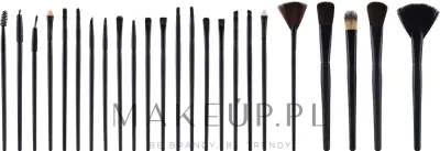Набор кистей для макияжа Lewer Brushes 24 Wood 24 шт. с деревянными ручками