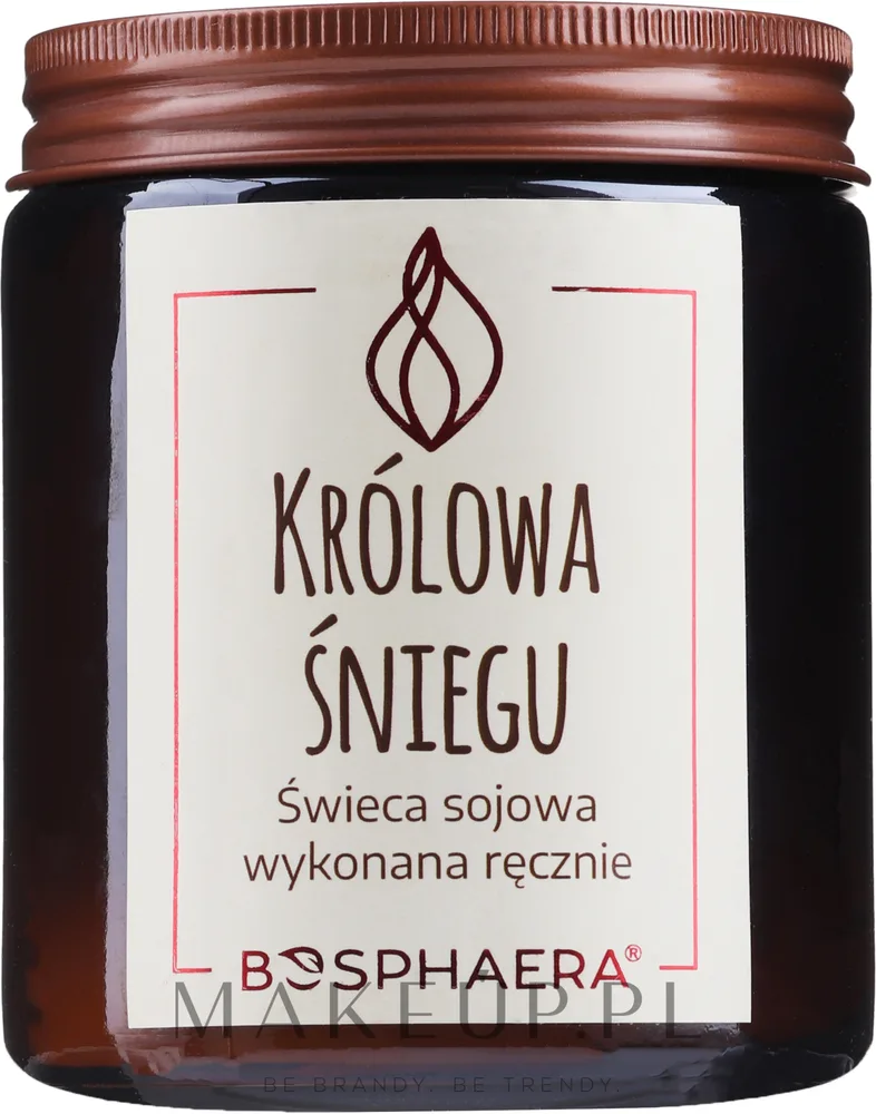 Bosphaera Snow Queen / Соевая свеча с деревянным фитилём, ваниль и мята, 190 г
