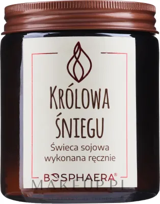 Bosphaera Snow Queen / Соевая свеча с деревянным фитилём, ваниль и мята, 190 г