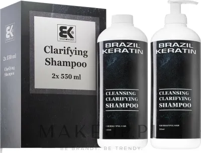 Набор шампуней Brazil Keratin Cleansing Clarifying глубокого очищения 2 x 550 мл