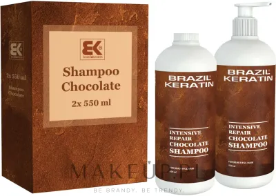 Набор шампуней Brazil Keratin Intensive Repair Chocolate для поврежденных волос 2 x 550 мл