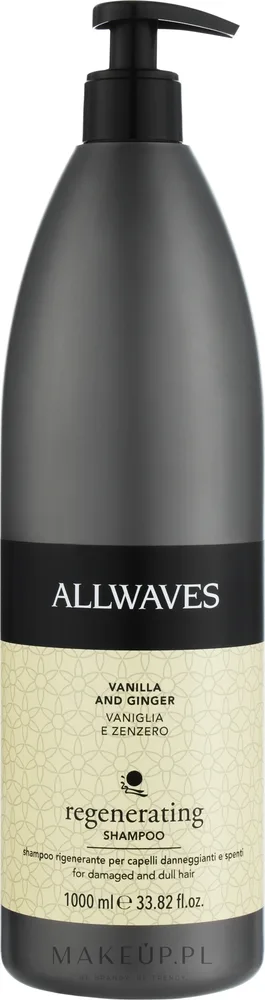 Шампунь Allwaves Regenerating восстанавливающий с ванилью и имбирём 1000 мл
