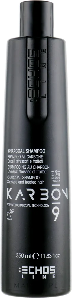 Шампунь Echosline 9 Charcoal с активированным углём для глубокого очищения 350 мл