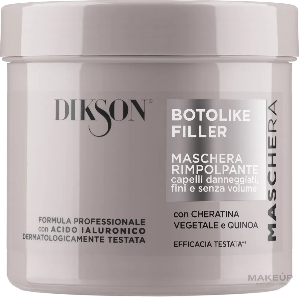 Маска для волос Dikson Botolike Filler наполняющая, для повреждённых волос, протеины сои, риса и киноа, гиалуроновая кислота, 500 мл