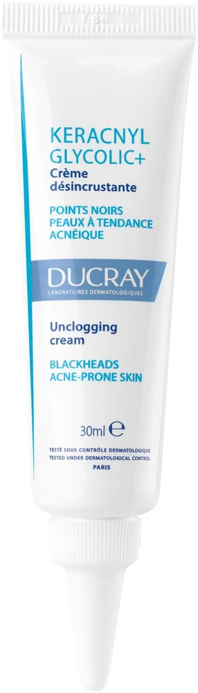 Крем для лица Ducray Keracnyl Glycolic+ с гликолевой кислотой для кожи с несовершенствами 30 мл