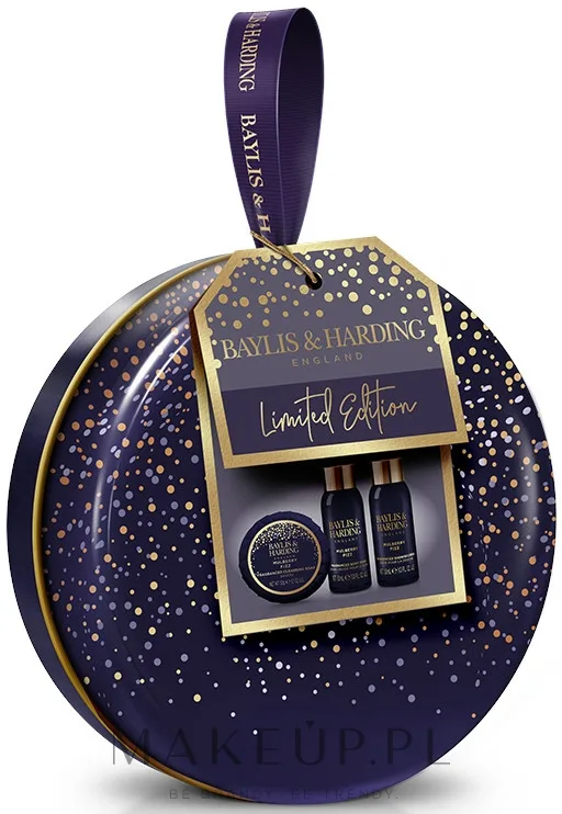 Набор Baylis & Harding Mulberry Fizz Tin гель для душа 2 x 30 мл и мыло 50 г в жестяной коробке