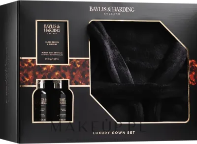 Набор Baylis & Harding Black Pepper & Ginseng гель для душа 100 мл гель для умывания 100 мл соль для ванны 75 г и халат