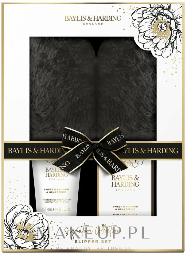 Baylis & Harding Baylis & Harding Sweet Mandarin & Grapefruit (f/lot/140 мл + f/salt/100 г + acc) - Набор для ухода за ногами Baylis and Harding Sweet Mandarin and Grapefruit лосьон 140 мл, кристаллы для ног 100 г и тапочки