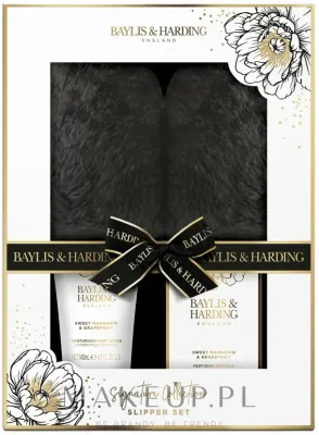 Baylis & Harding Baylis & Harding Sweet Mandarin & Grapefruit (f/lot/140 мл + f/salt/100 г + acc) - Набор для ухода за ногами Baylis and Harding Sweet Mandarin and Grapefruit лосьон 140 мл, кристаллы для ног 100 г и тапочки