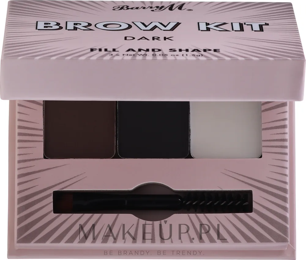 Палетка теней для бровей Barry M Fill and Shape с зеркалом и аппликатором, оттенок Light