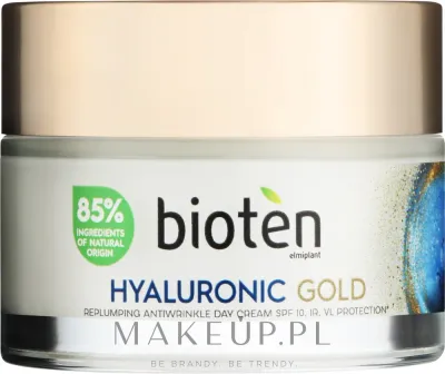 Дневной крем для лица Bioten Hyaluronic Gold SPF 10 против морщин с гиалуроновой кислотой 50 мл