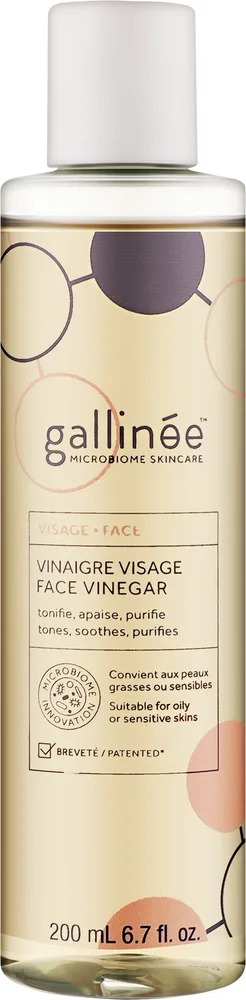 Тоник-вода Gallinee Face Vinegar очищающий с пребиотиками и гибискусом