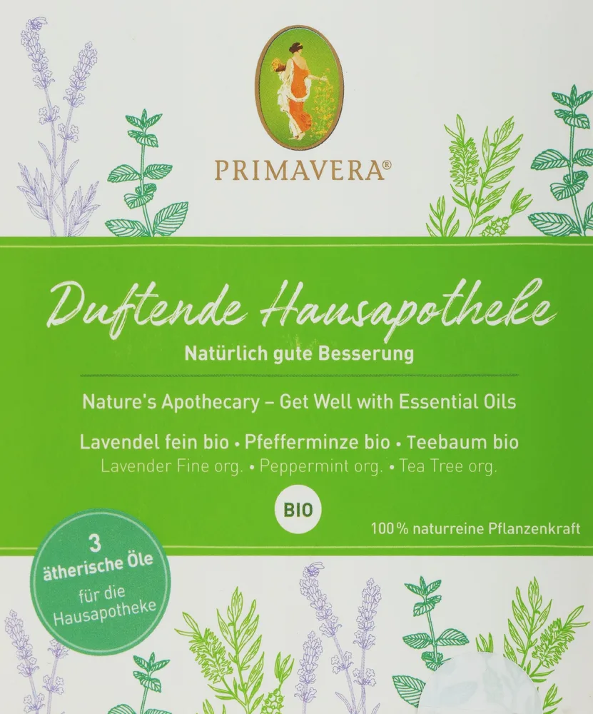 Набор эфирных масел Primavera Organic Oil чайное дерево мята перечная и лаванда 3x5 мл