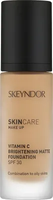 Тональный крем Skeyndor SkinCare Make Up Vitamin C Brightening Matte Foundation матовый, стойкий, с витамином C и SPF30, 30 мл