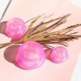 Набор силиконовых банок Crystallove Crystal Body Cupping Set Rose для массажа тела розовые — фото 4
