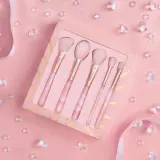 Набор кистей для макияжа Crystallove Rose Quartz Makeup Brushes Set 5 шт — фото 7