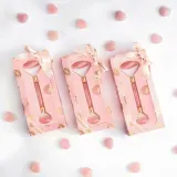 Набор Crystallove Rose Quartz Roller Selflove роллер из розового кварца и массажный камень — фото 6