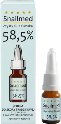 Сыворотка для лица Snailmed с муцином улитки и тотаролом против несовершенств для проблемной кожи 4 флакона по 8 мл