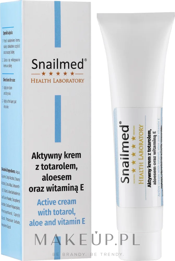 Крем для кожи вокруг глаз Snailmed Health Laboratory активный, с тотаролом, алоэ и витамином E