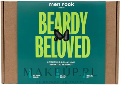 Набор для бороды Men Rock Beardy Beloved мыло бальзам и масло с алоэ и кофеином 100+100+30 мл