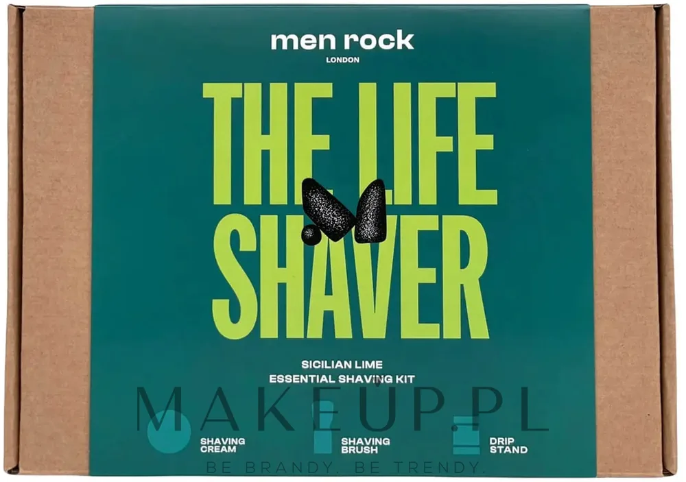 Набор для бритья Men Rock The Life Shaver Sicilian Lime крем для бритья 100 мл помазок и подставка