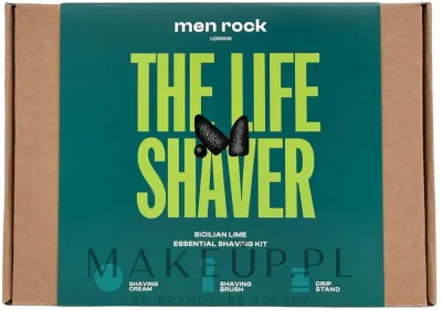 Набор для бритья Men Rock The Life Shaver Sicilian Lime крем для бритья 100 мл помазок и подставка