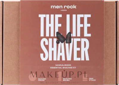 Набор для бритья Men Rock Life Shaver Sandalwood крем помазок и подставка с сандалом 100 мл