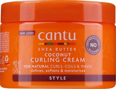 Крем для волос Cantu Shea Butter Coconut Curling для кудрявых, с маслом ши, без силиконов, 340 г