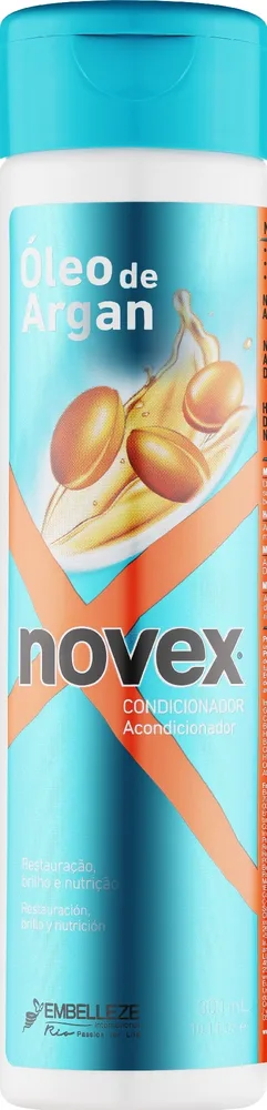 Кондиционер для волос Novex Argan Oil увлажняющий, с аргановым маслом и витамином E, для гладкости и блеска, 300 мл
