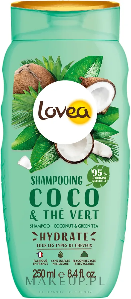 Шампунь для волос Lovea Coconut & Green Tea с кокосом и зелёным чаем, 250 мл