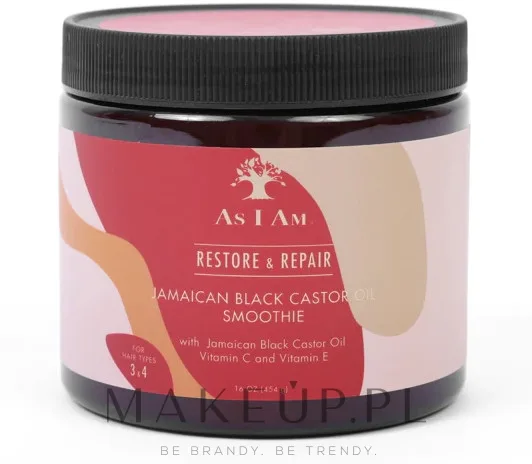 Крем для волос As I Am Jamaican Black Castor Oil Smoothie с керамидами, сильной фиксации, 454 г