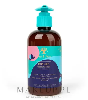 Несмываемый кондиционер для кудрявых волос с аргановым маслом As I Am Born Curly Argan Leave-In Conditioner, 240 мл