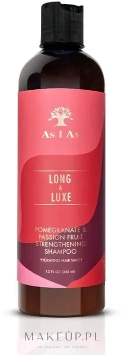 Укрепляющий шампунь As I Am Long & Luxe Strengthening с алоэ и гранатом, 355 мл