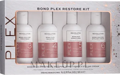 Набор для волос Revolution Haircare Bond Plex уход шампунь кондиционер и стайлинг-крем с протеинами 4x100 мл