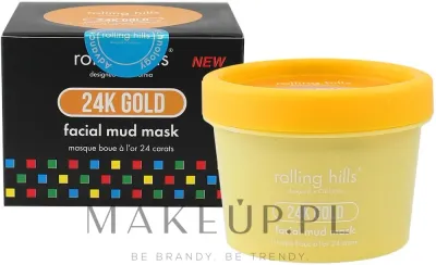 Rolling Hills 24K Gold Facial Mud Mask — грязевая маска для лица с 24-каратным золотом, 100 г