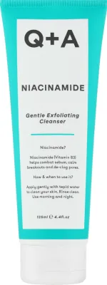 Отшелушивающий очищающий гель для лица Q+A Niacinamide с ниацинамидом и алоэ 125 мл