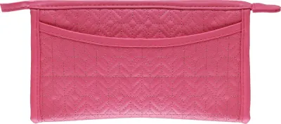 Косметичка Top Choice Stitch 98352 стеганая экокожа розовая 21,5х12,5х6 см