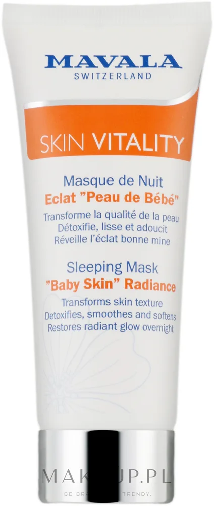 Mavala Vitality Sleeping Mask Baby Skin Radiance — ночная маска для сияния кожи, 65 мл