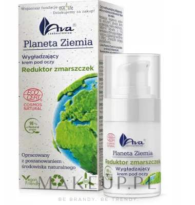 Крем для кожи вокруг глаз AVA Laboratorium Planeta Ziemia Wrinkle Reducer Smoothening Eye-contour Cream разглаживающий, против морщин, 15 мл