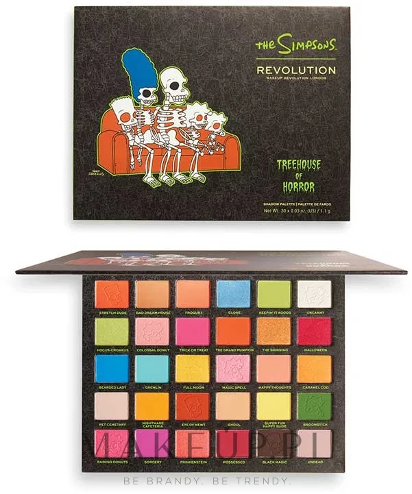 Палетка теней для век Makeup Revolution The Simpsons Treehouse of Horror Spooktacular
