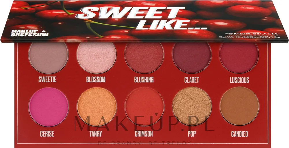 Палетка теней для век Makeup Obsession Sweet Like Eyeshadow Palette 10 оттенков