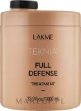 Маска для волос Lakmé Teknia Full Defense защита от загрязнений, экстракт бурого риса, пантенол, керамид 3, масло эвкалипта — фото 1