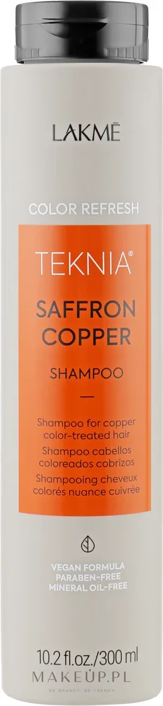 Шампунь Lakme Teknia Saffron Copper Shampoo Refresh для медных оттенков волос, 300 мл