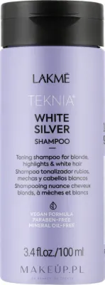 Шампунь Lakme Teknia White Silver Shampoo нейтрализующий желтизну для блонда и седых волос