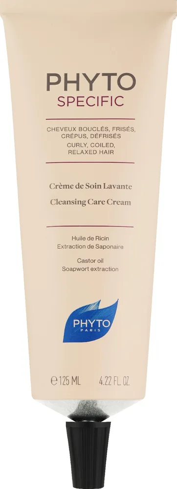 Крем для мытья волос Phyto Specific Cleansing Care очищающий, для кудрявых, с касторовым маслом, 125 мл