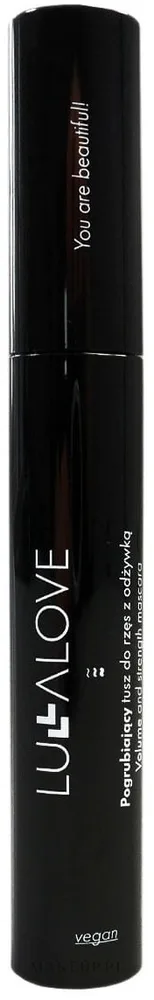 LullaLove Volume And Strength Mascara тушь для ресниц Black 9.5 мл, для объёма и укрепления ресниц, с пантенолом и восками